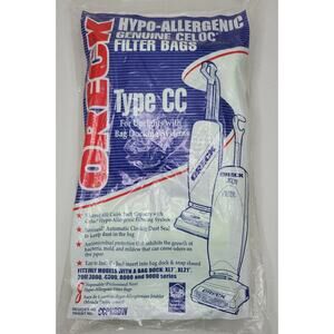 Oreck XL Type CC Hypo-Allergenic Celoc Vacuum Filter Bags Set of 8 No. CCPK8DW
